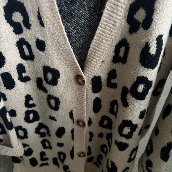 Leopard Print Cardigan Sweater - Picture 4 of 5